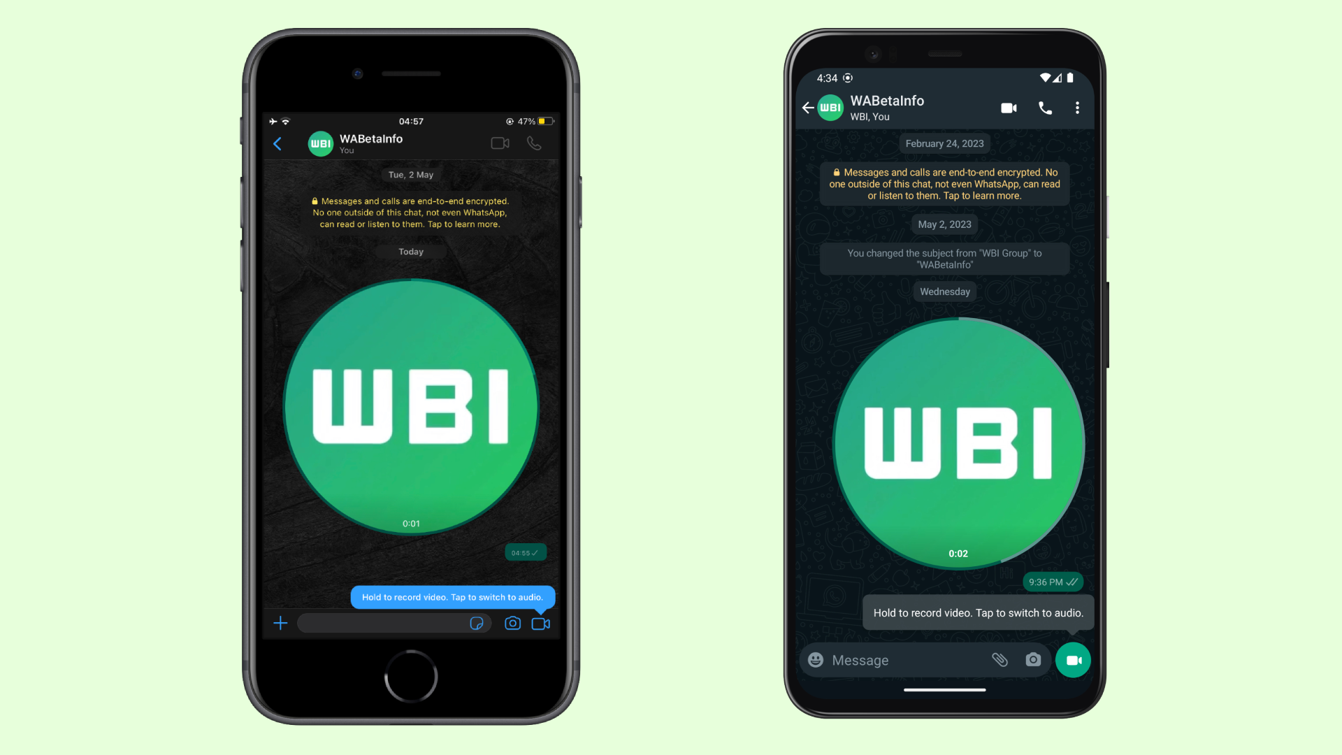 WhatsApp запускает функцию видеосообщений на бета-версиях iOS и Android